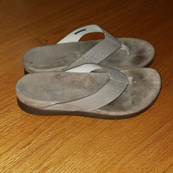 Spenco Leppard Print Sandals - Picture 1 of 5